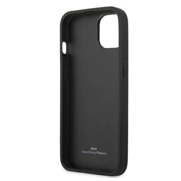 BMW BMHCP13SRSPPPK iPhone 13 mini 5,4" fekete bőr Curve perforált keménytok