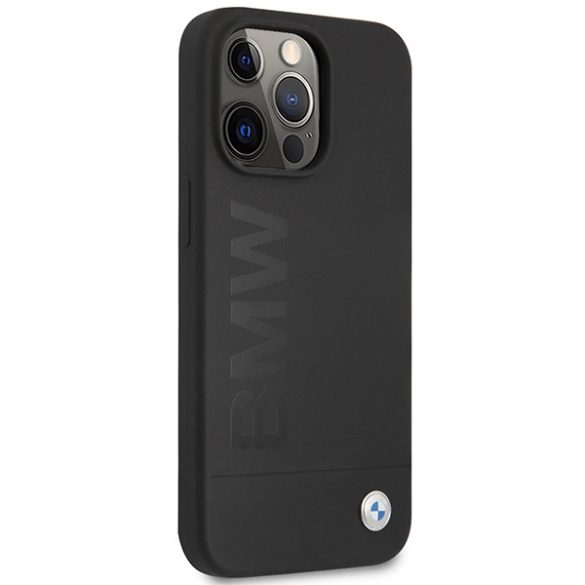 Etui BMW BMHCP13LSLBLBLBK iPhone 13 Pro / 13 6,1" fekete keménytok szilikon aláírási logóval