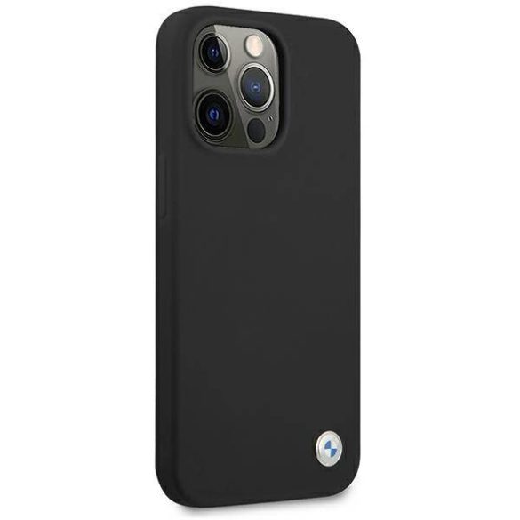 BMW BMHCP13XSILBK iPhone 13 Pro Max 6,7" fekete Signature szilikon keménytok