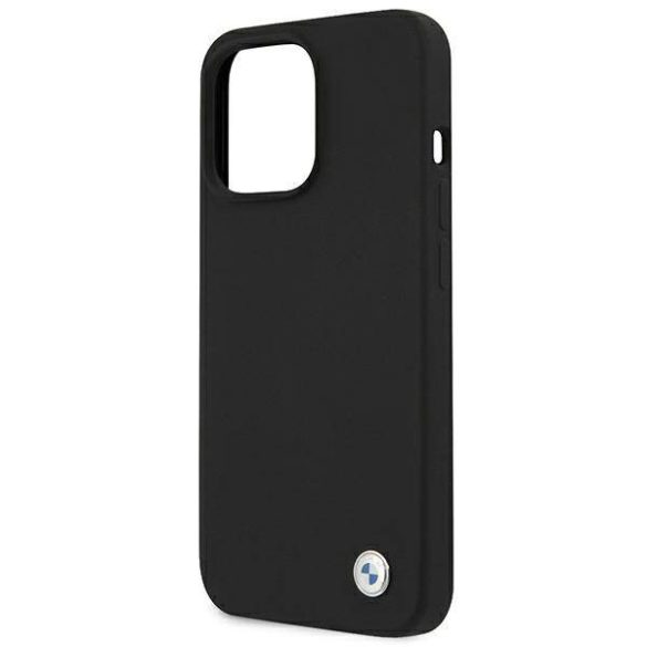 BMW BMHCP13XSILBK iPhone 13 Pro Max 6,7" fekete Signature szilikon keménytok