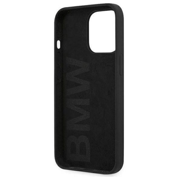 BMW BMHCP13XSILBK iPhone 13 Pro Max 6,7" fekete Signature szilikon keménytok