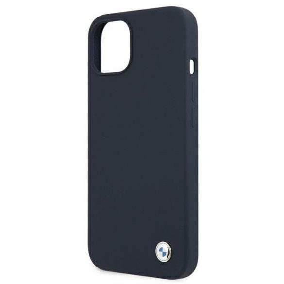 Etui BMW BMHCP13MSILNA iPhone 13 6.1" tengerészkék keménytok szilikon Signature Collectionsal