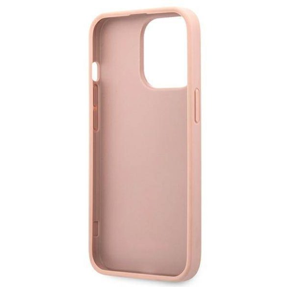 Guess GUHCP13XPSASBPI iPhone 13 Pro Max 6,7" rózsaszín Saffiano csíkos keménytok