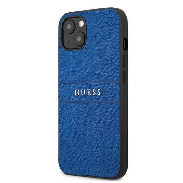 Guess GUHCP13MPSASBBL iPhone 13 / 14 / 15 6.1" kék szafián szíj tok