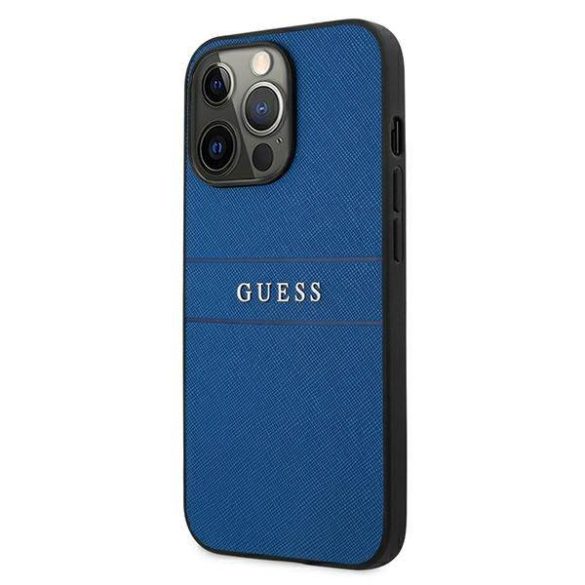 Guess GUHCP13LPSASBBL iPhone 13 Pro / 13 6,1" kék Saffiano Strap tok