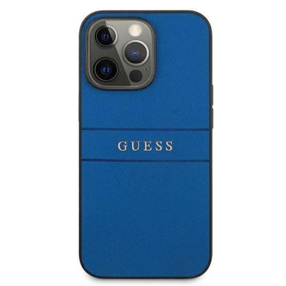 Guess GUHCP13XPSASBBL iPhone 13 Pro Max 6,7" kék Saffiano Strap tok