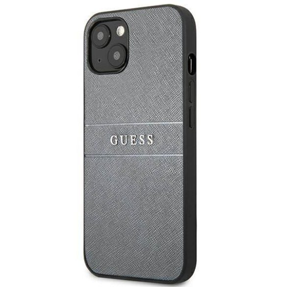 Guess GUHCP13SPSASBGR iPhone 13 mini 5,4" szürke Saffiano Strap tok