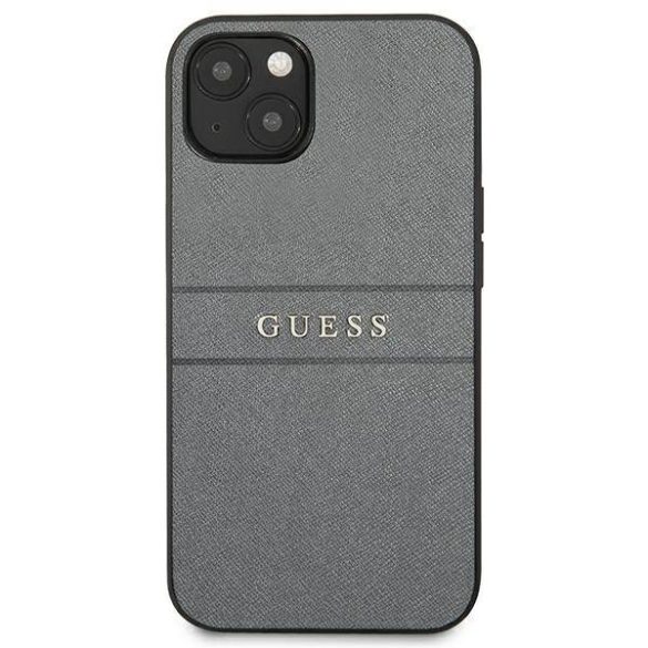 Guess GUHCP13SPSASBGR iPhone 13 mini 5,4" szürke Saffiano Strap tok