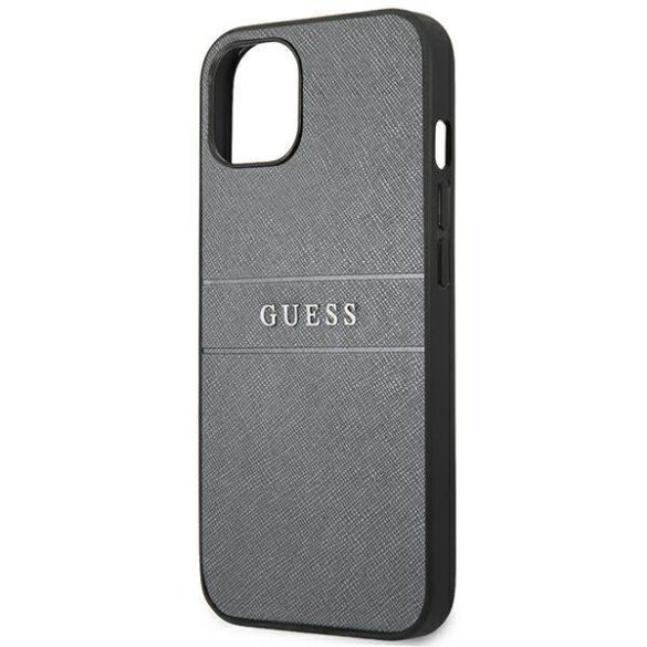 Guess GUHCP13SPSASBGR iPhone 13 mini 5,4" szürke Saffiano Strap tok