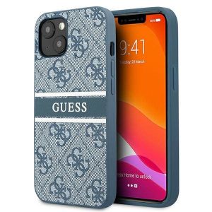 Guess GUHCP13S4GDBL 4G Stripe keménytok iPhone 13 mini - kék 