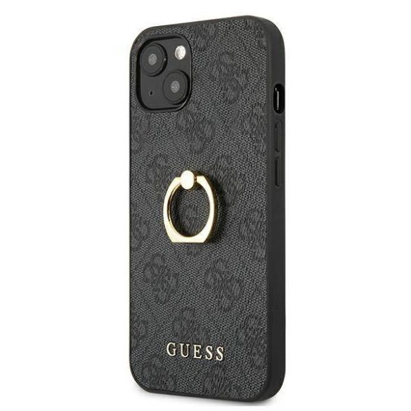 Guess GUHCP13S4GMRGR iPhone 13 mini 5,4" szürke 4G keménytok gyűrűvel