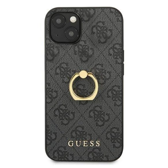 Guess GUHCP13S4GMRGR iPhone 13 mini 5,4" szürke 4G keménytok gyűrűvel