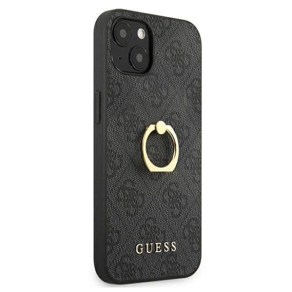 Guess GUHCP13S4GMRGR iPhone 13 mini 5,4" szürke 4G keménytok gyűrűvel