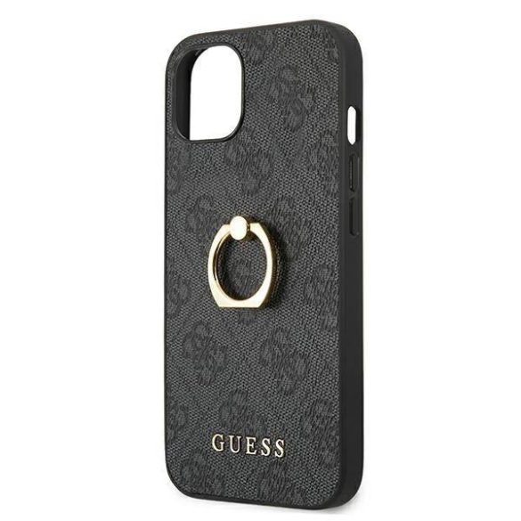 Guess GUHCP13S4GMRGR iPhone 13 mini 5,4" szürke 4G keménytok gyűrűvel