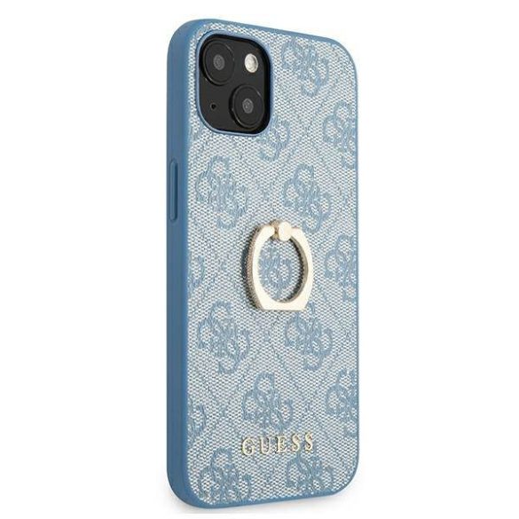 Guess GUHCP13S4GMRBL iPhone 13 mini 5,4" kék 4G keménytok gyűrűvel