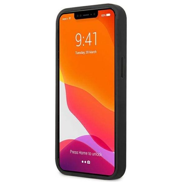Guess GUHCP13SSA4GSGR iPhone 13 mini 5,4" szürke Saffiano 4G fém logós keménytok