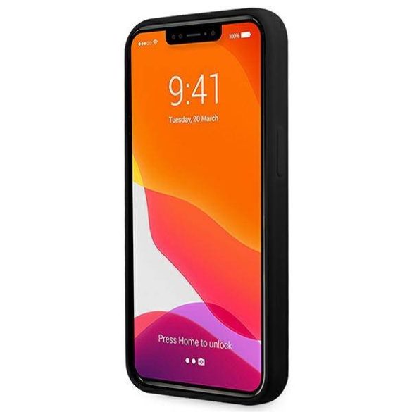 Guess GUHCP13XLS4GGBK iPhone 13 Pro Max 6,7" fekete szilikon keménytok 4G Logo