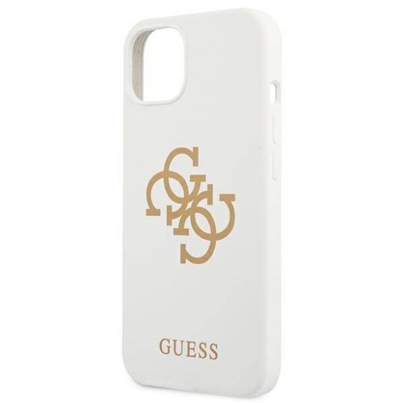 Guess GUHCP13SLS4GGWH iPhone 13 mini 5,4" fehér szilikon 4G logó keménytok