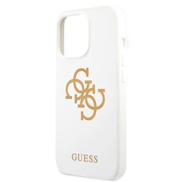 Guess GUHCP13LLS4GGWH iPhone 13 Pro / 13 6,1" fehér szilikon 4G Logo keménytok