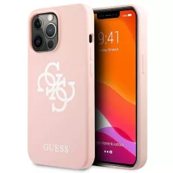   Guess GUHCP13XLS4GWPI iPhone 13 Pro Max 6,7" rózsaszín szilikon keménytok 4G Logo