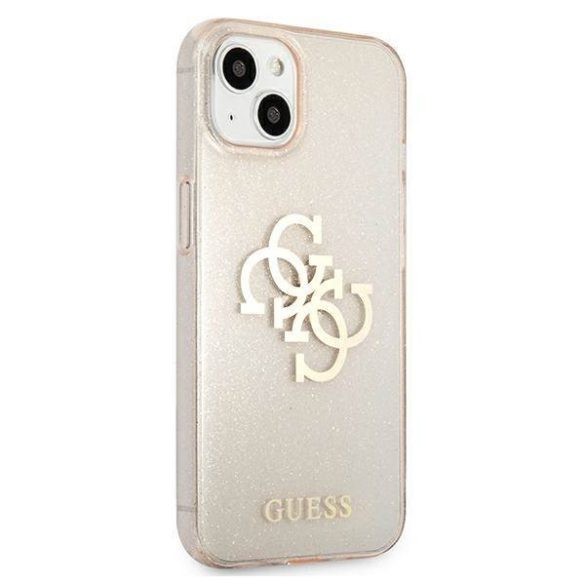Guess GUHCP13SPCUGL4GGO iPhone 13 mini 5,4" arany csillogó 4G nagy logós keménytok