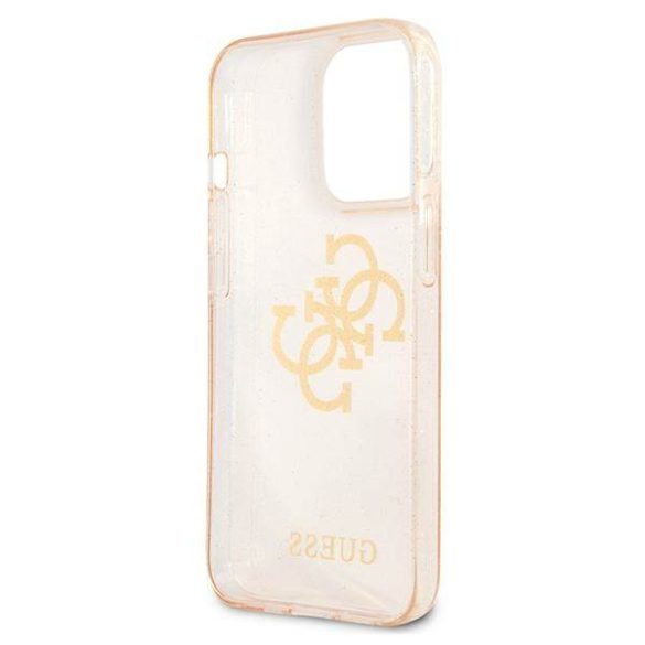 Guess GUHCP13LPCUGL4GGO iPhone 13 Pro / 13 6,1" arany csillogó 4G nagy logós keménytok