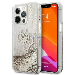   Guess GUHCP13XLG4GGO iPhone 13 Pro Max 6,7" arany 4G nagy folyékony csillogó kristályos keménytok