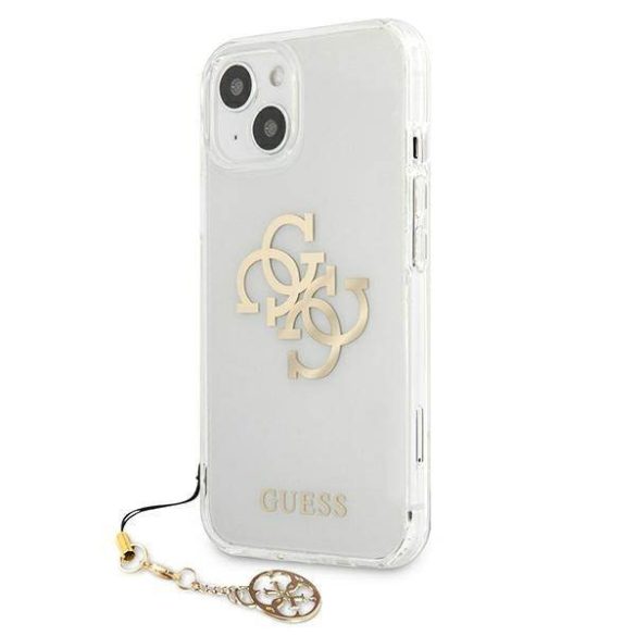 Guess GUHCP13SKS4GGO iPhone 13 mini 5,4" átlátszó 4G Gold Charms Collection keménytok