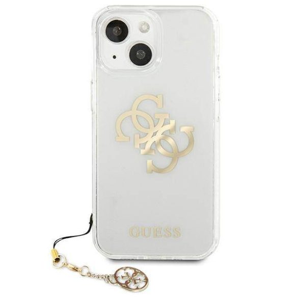 Guess GUHCP13SKS4GGO iPhone 13 mini 5,4" átlátszó 4G Gold Charms Collection keménytok