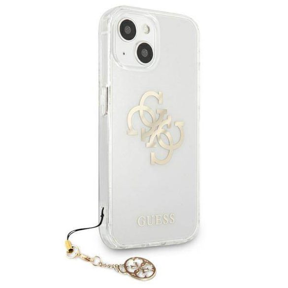 Guess GUHCP13SKS4GGO iPhone 13 mini 5,4" átlátszó 4G Gold Charms Collection keménytok