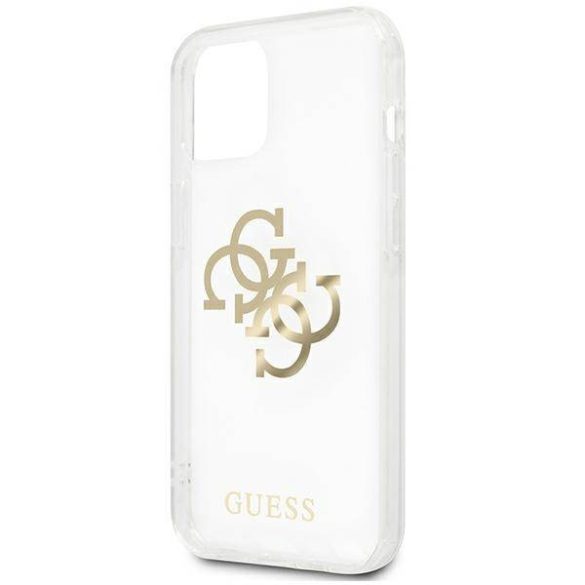 Guess GUHCP13SKS4GGO iPhone 13 mini 5,4" átlátszó 4G Gold Charms Collection keménytok