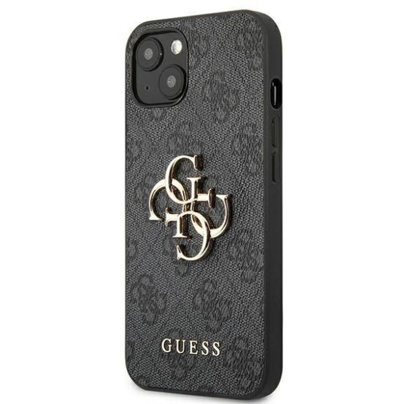 Guess GUHCP13M4GMGGR iPhone 13 / 14 / 15 6.1" szürke keménytok 4G nagy fém logóval