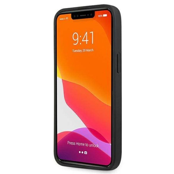 Guess GUHCP13L4GMGGR iPhone 13 Pro / 13 6,1 szürke 4G nagy fém logós keménytok