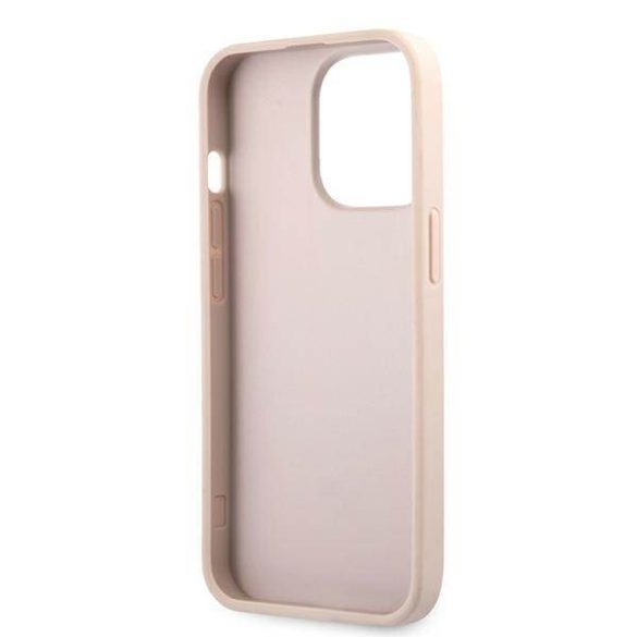 Guess GUHCP13L4GMGPI iPhone 13 Pro / 13 6,1" rózsaszín 4G nagy fém logós keménytok