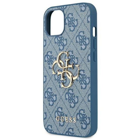 Guess GUHCP13S4GMGBL iPhone 13 mini 5,4" kék 4G nagy fém logós keménytok