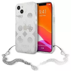   Guess GUHCP13SKSPESI iPhone 13 mini 5,4" ezüst Peony Chain Collection keménytok