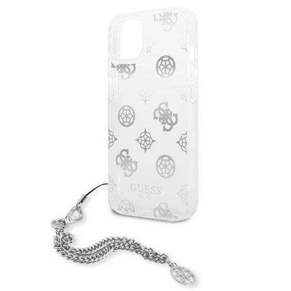 Guess GUHCP13SKSPESI iPhone 13 mini 5,4" ezüst Peony Chain Collection keménytok