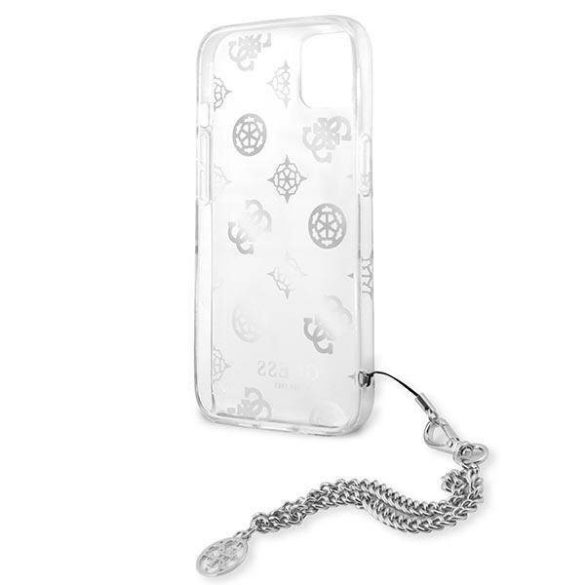 Guess GUHCP13SKSPESI iPhone 13 mini 5,4" ezüst Peony Chain Collection keménytok