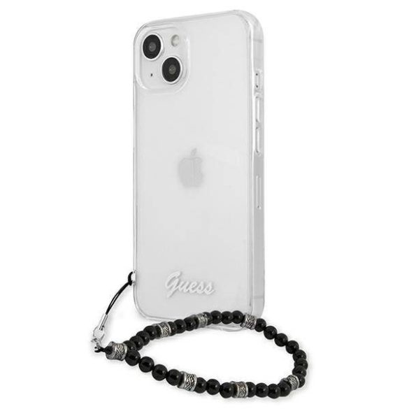 Guess GUHCP13SKPSBK iPhone 13 mini 5,4" átlátszó fekete gyöngyház keménytok