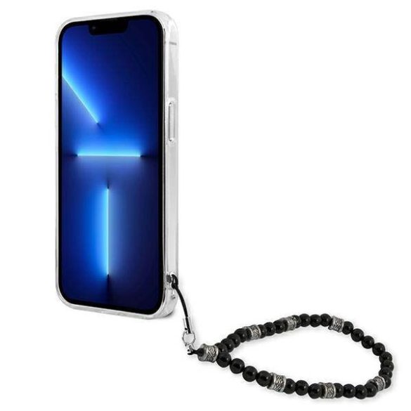 Guess GUHCP13SKPSBK iPhone 13 mini 5,4" átlátszó fekete gyöngyház keménytok