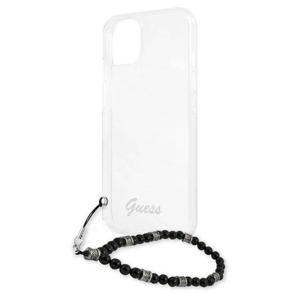 Guess GUHCP13SKPSBK iPhone 13 mini 5,4" átlátszó fekete gyöngyház keménytok