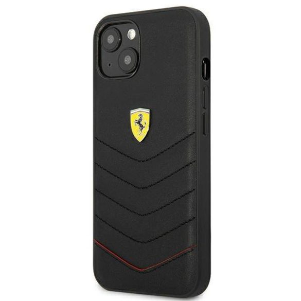 Ferrari FEHCP13MRQUK iPhone 13 / 14 / 15 6.1" fekete keménytok Off Track Quilted