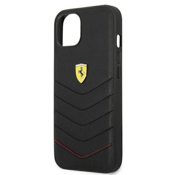 Ferrari FEHCP13MRQUK iPhone 13 / 14 / 15 6.1" fekete keménytok Off Track Quilted