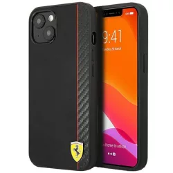   Ferrari FESAXHCP13SBK iPhone 13 mini 5,4" fekete On Track csíkos keménytok