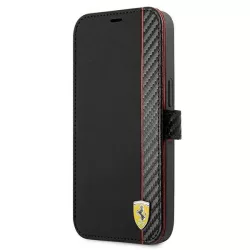   Ferrari FESAXFLBKP13SBK iPhone 13 mini 5,4" fekete On Track csíkos könyvtok