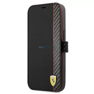Ferrari FESAXFLBKP13SBK iPhone 13 mini 5,4" fekete On Track csíkos könyvtok