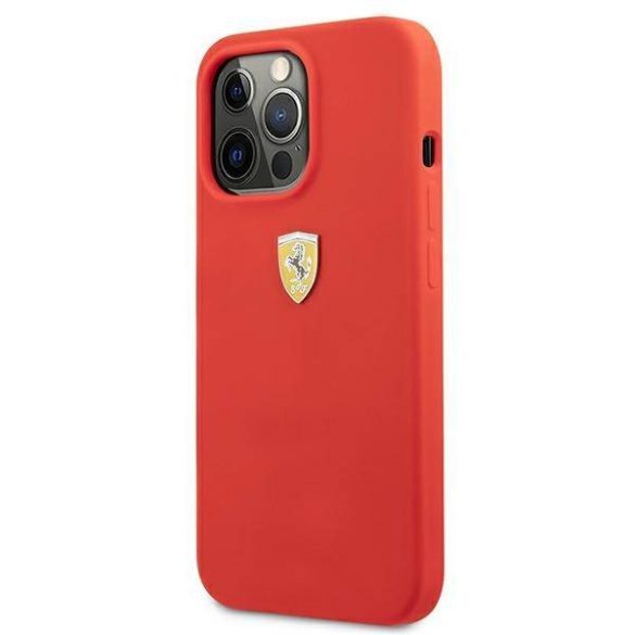 Ferrari FESSIHCP13XRE iPhone 13 Pro Max 6,7" piros szilikon keménytok