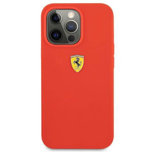 Ferrari FESSIHCP13XRE iPhone 13 Pro Max 6,7" piros szilikon keménytok