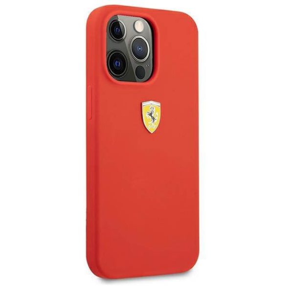 Ferrari FESSIHCP13XRE iPhone 13 Pro Max 6,7" piros szilikon keménytok
