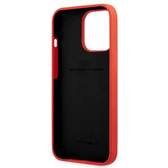 Ferrari FESSIHCP13XRE iPhone 13 Pro Max 6,7" piros szilikon keménytok